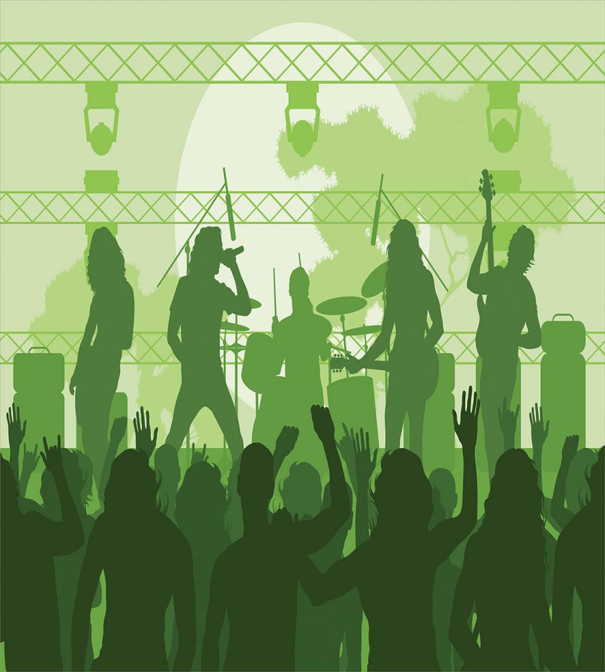 Band Performing on the Stage — Pattern
