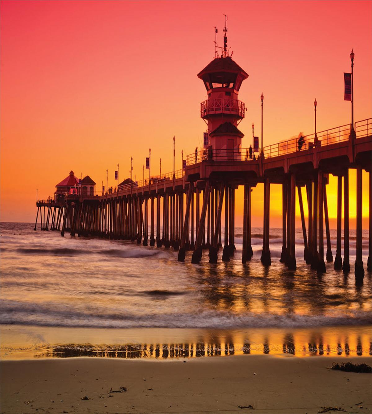 Huntington Beach Pier Sunset — Pattern