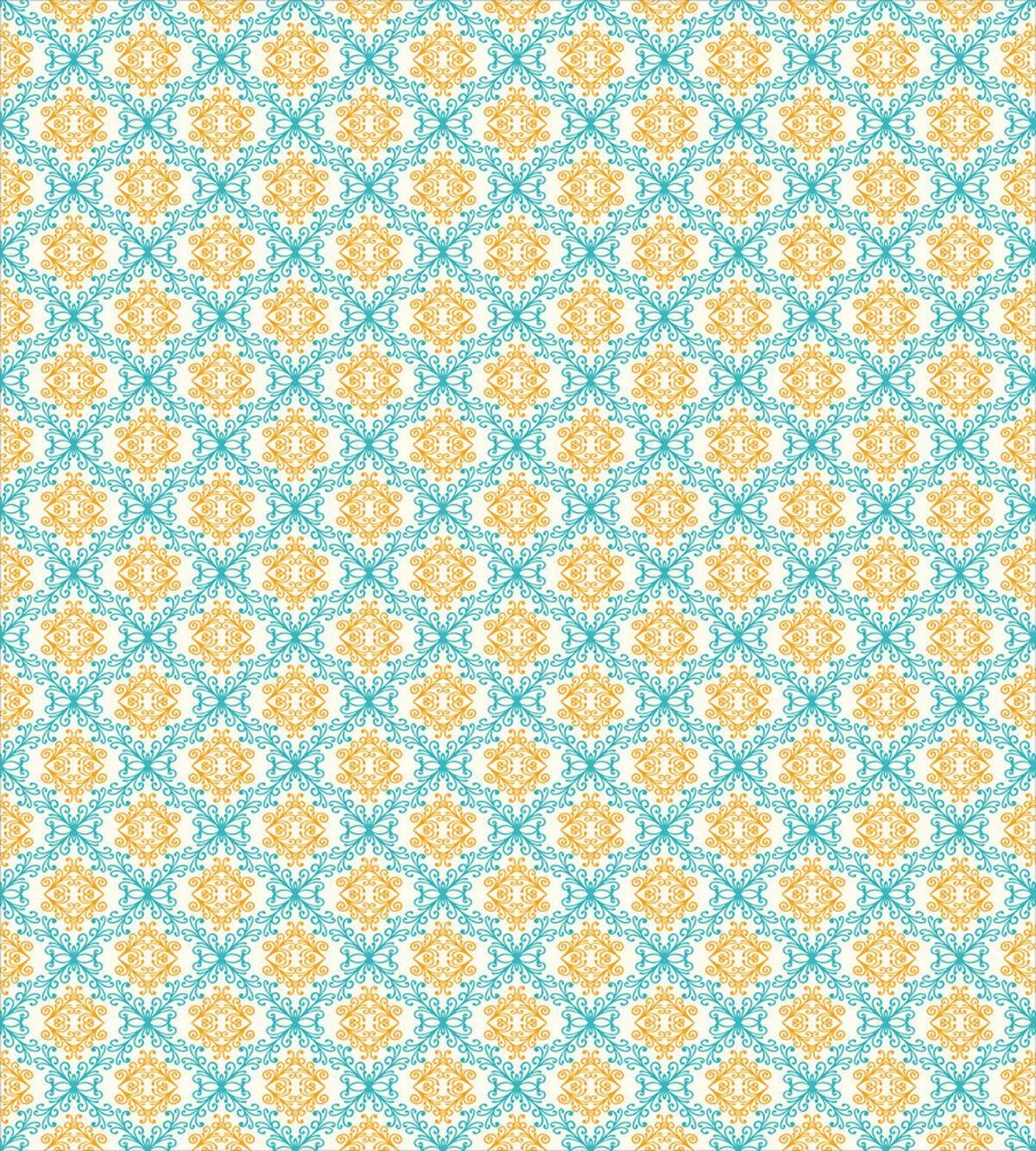Thin Line Curlicue Damask — Pattern