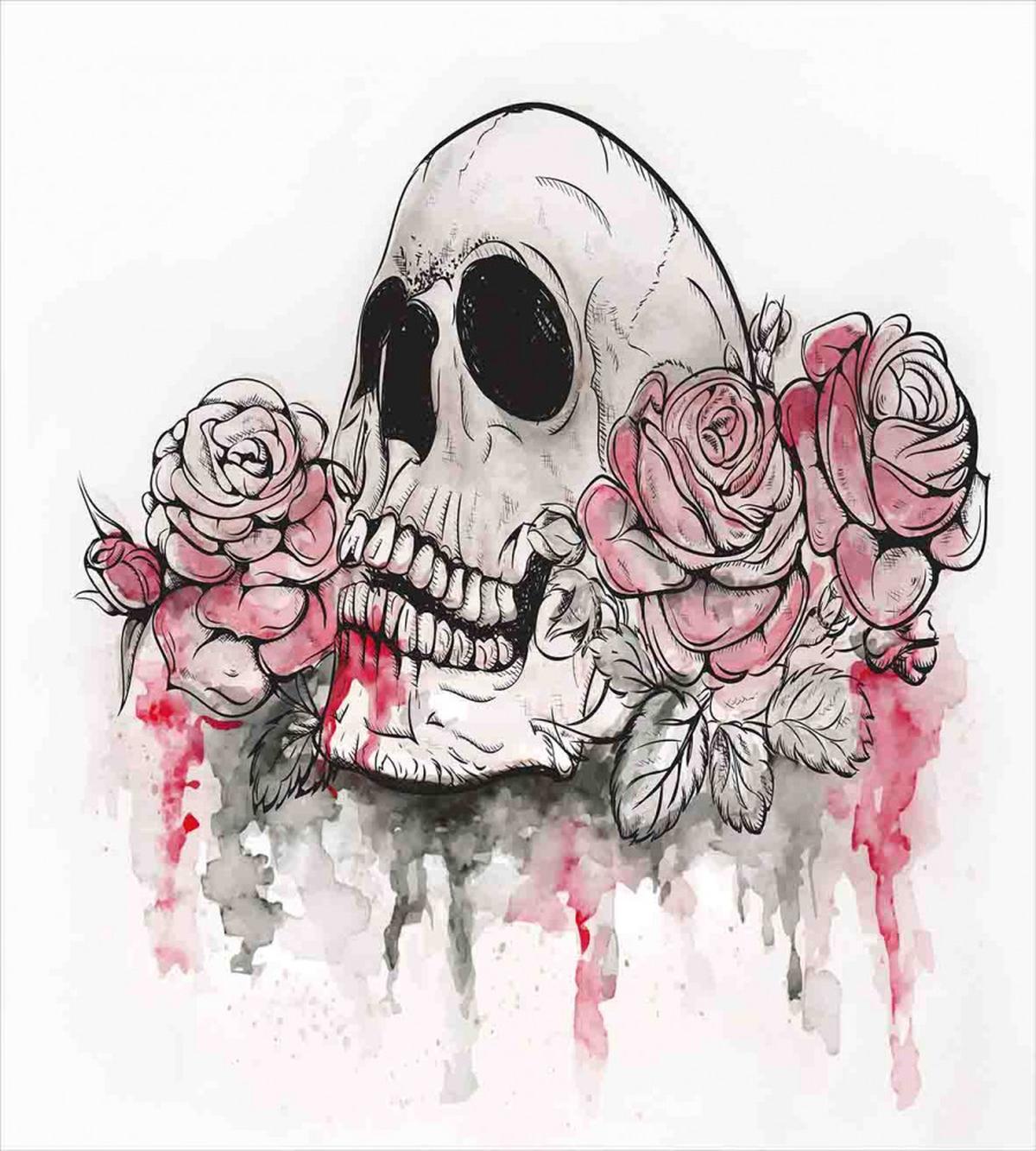 Skull Head Roses — Pattern