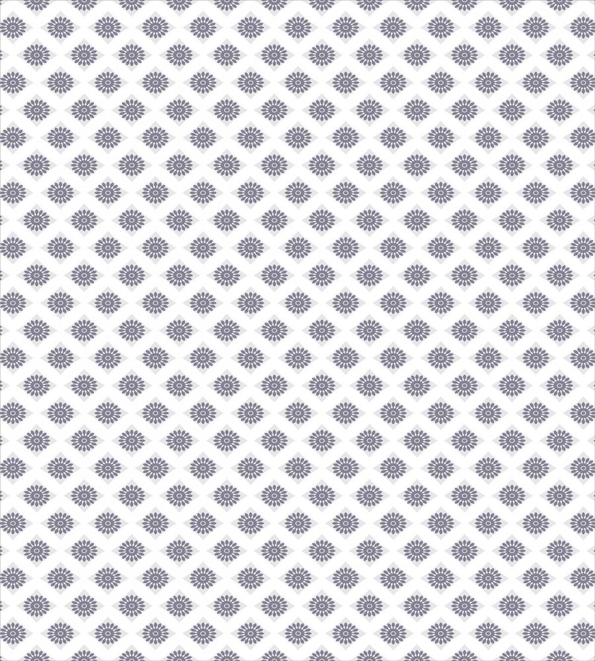 Grey Squares Flowers — Pattern