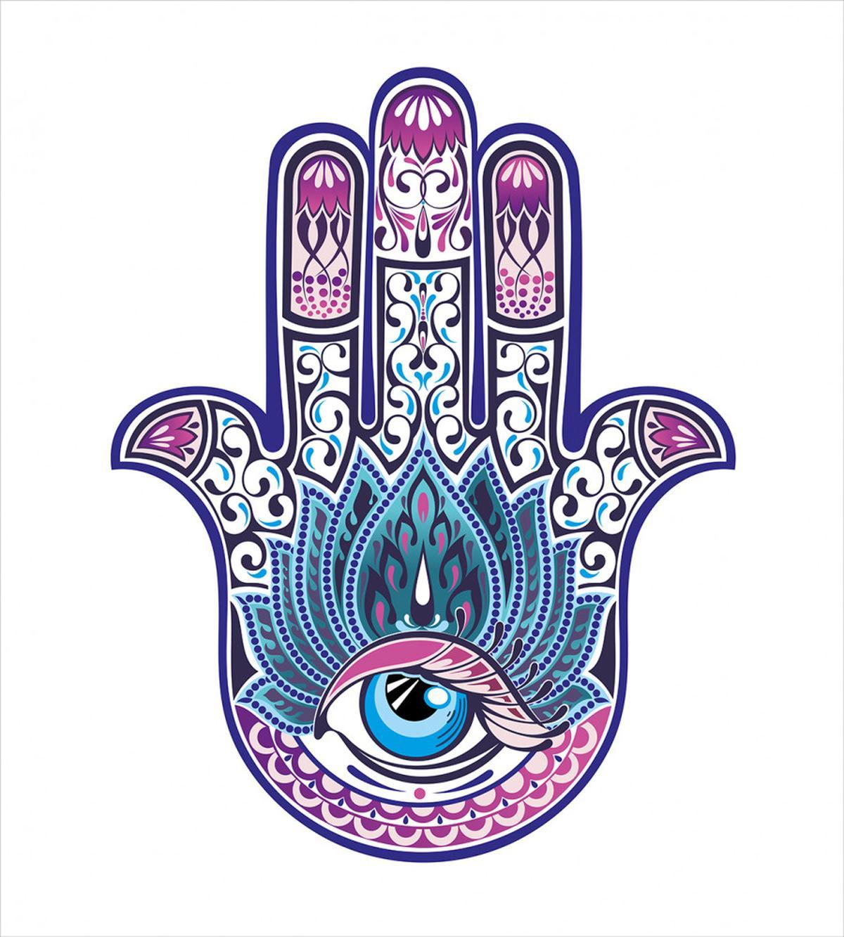 All Seeing Eye Lotus Motif — Pattern
