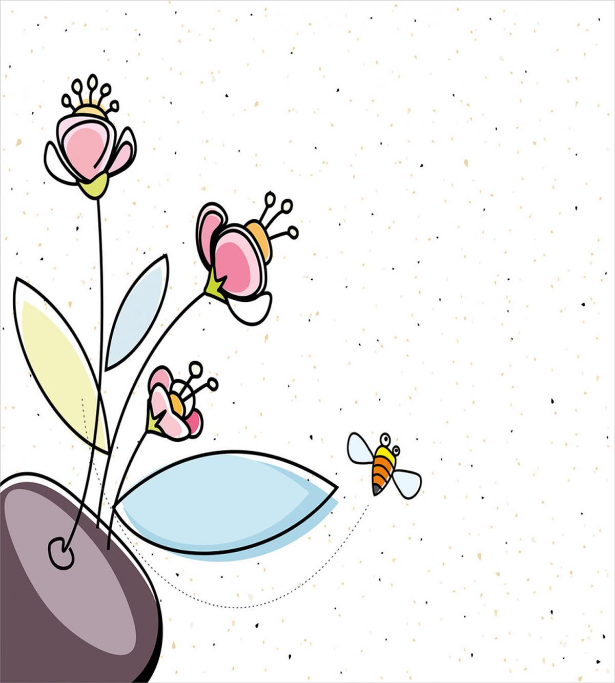 Flower Pot with Blossoms — Pattern