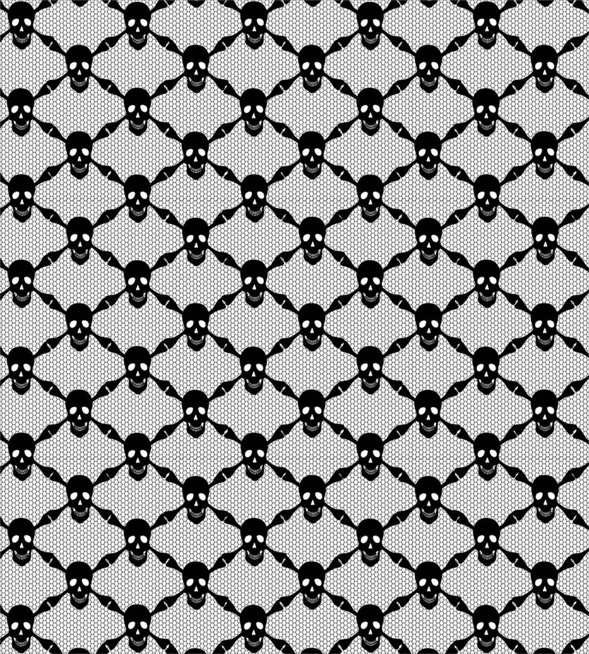 Halloween Black Skulls — Pattern