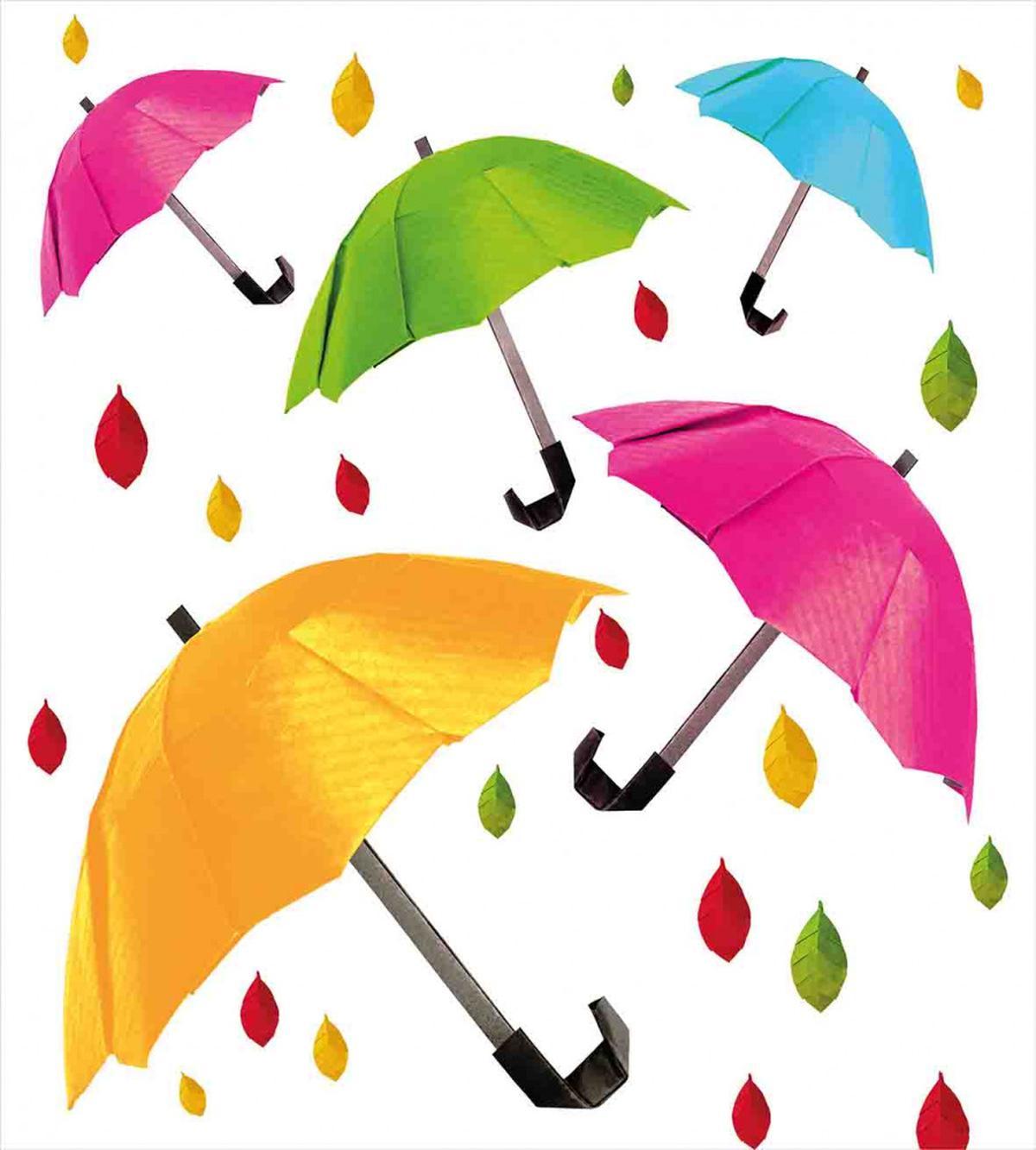 Colorful Umbrellas Leaf — Pattern