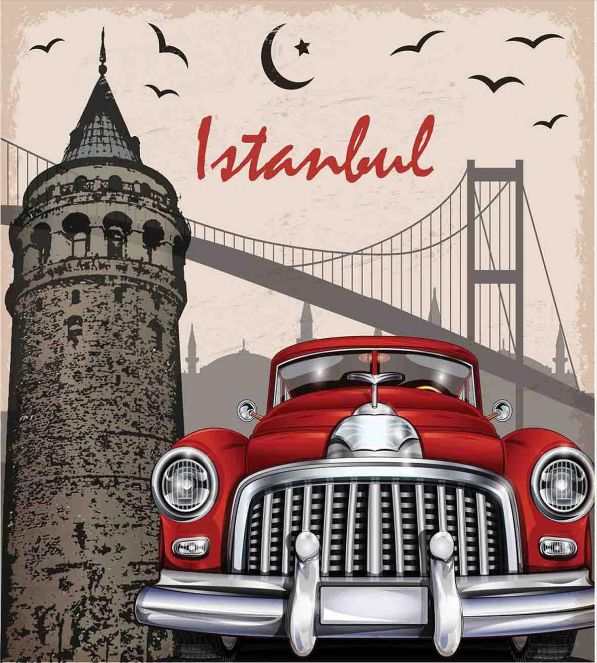Vintage City Scenery — Pattern