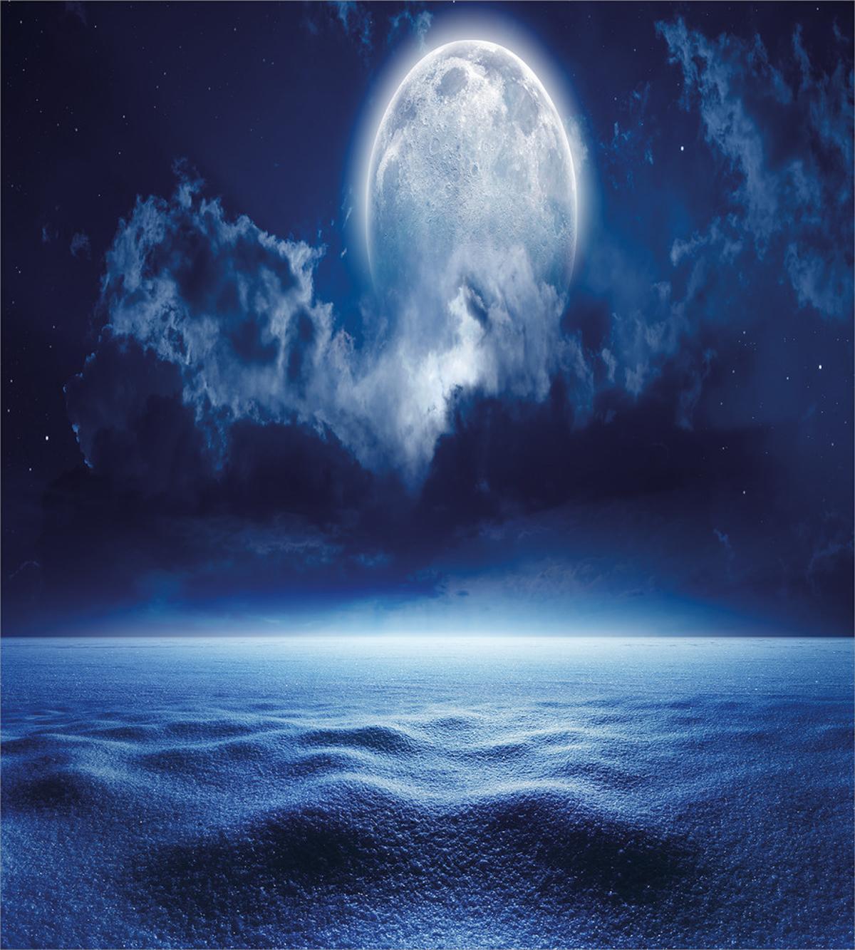 Full Moon and Calm Sea — Pattern