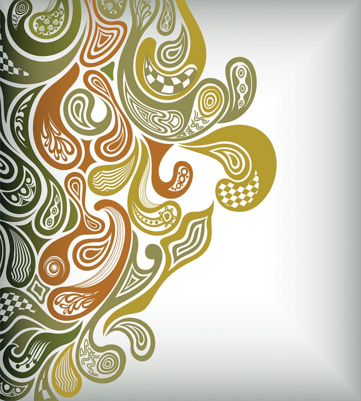 Modern Scroll Leaf — Pattern