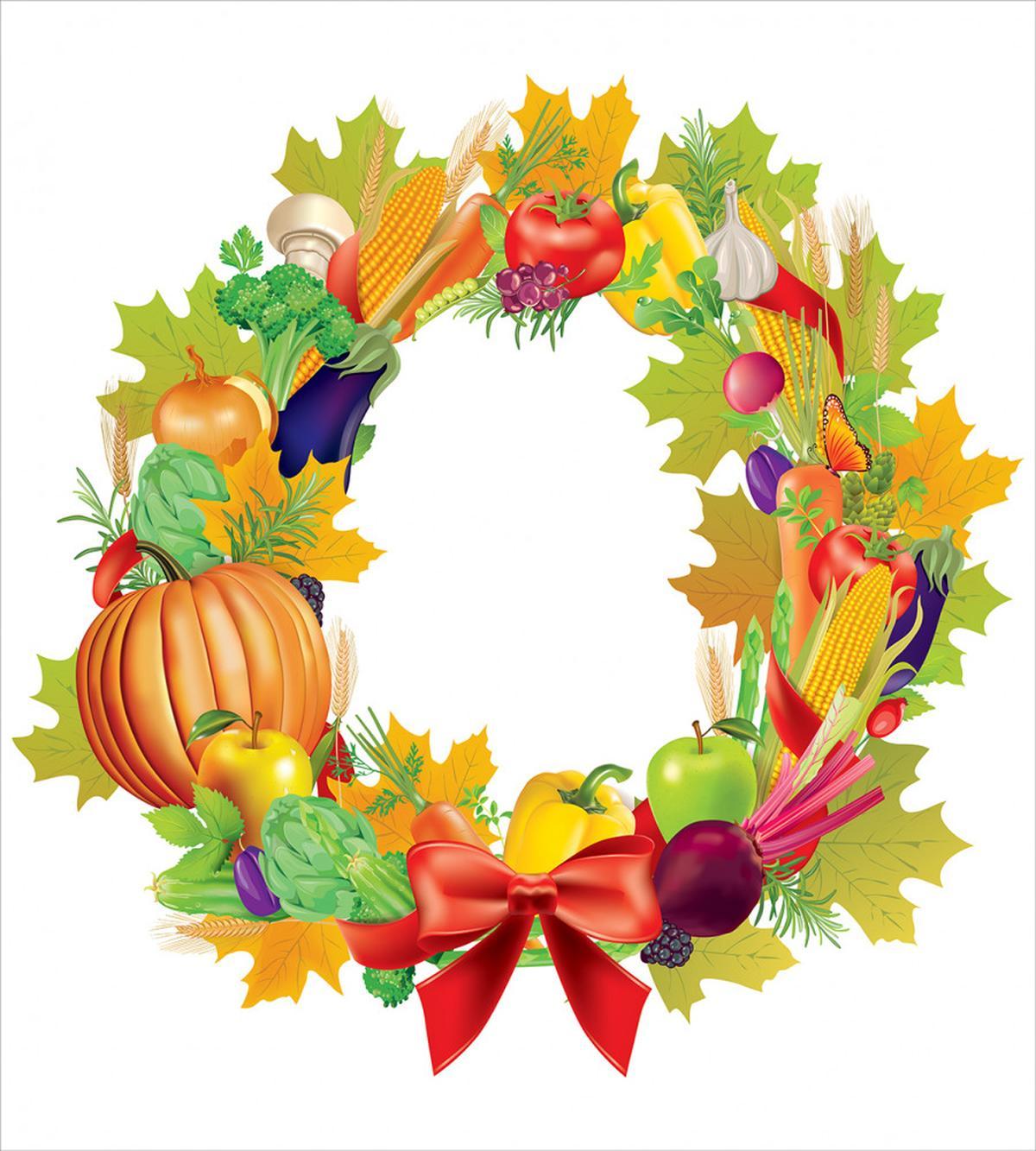 Healthy Food Wreath — Pattern