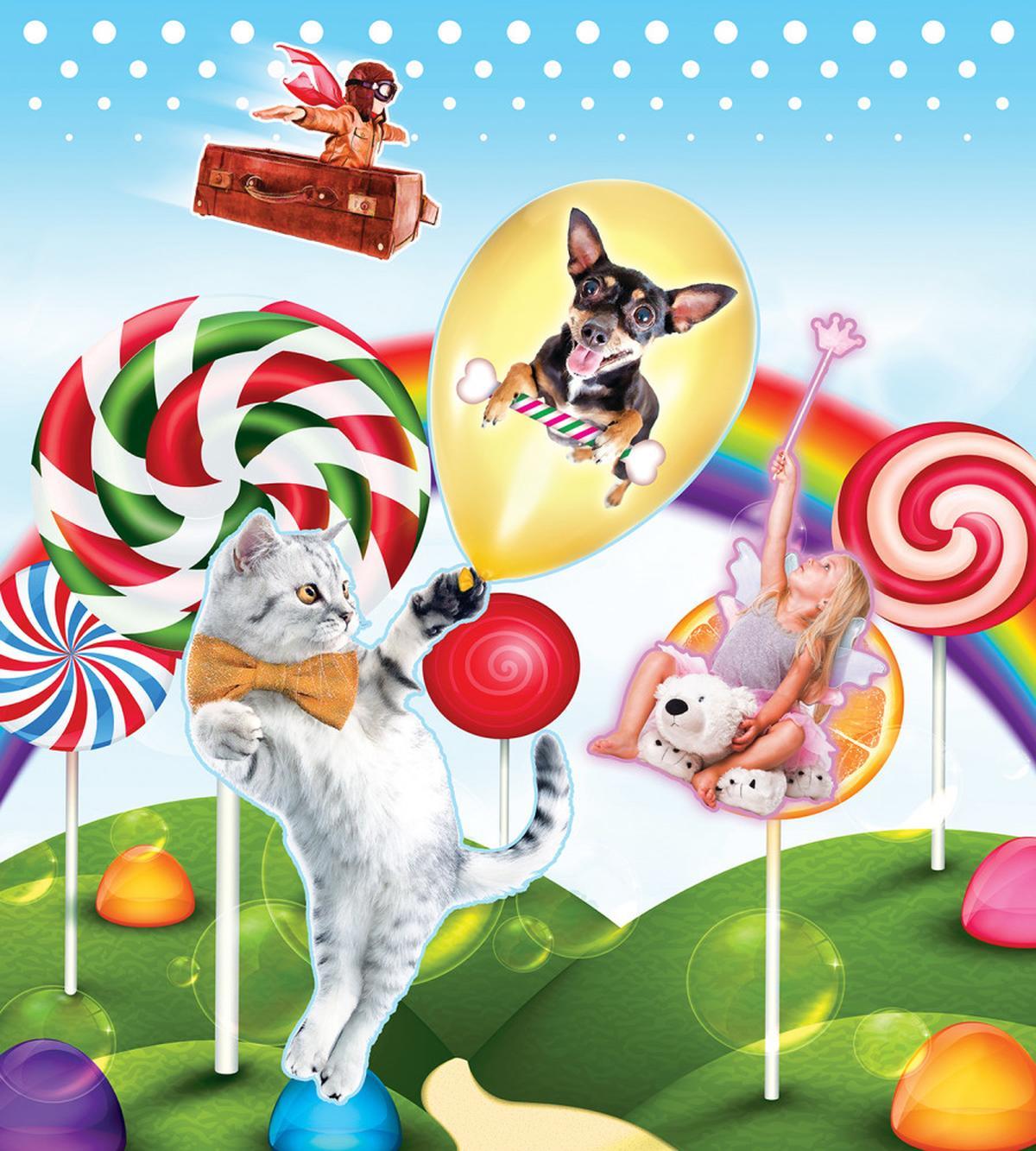 Rainbow Candies Animals — Pattern