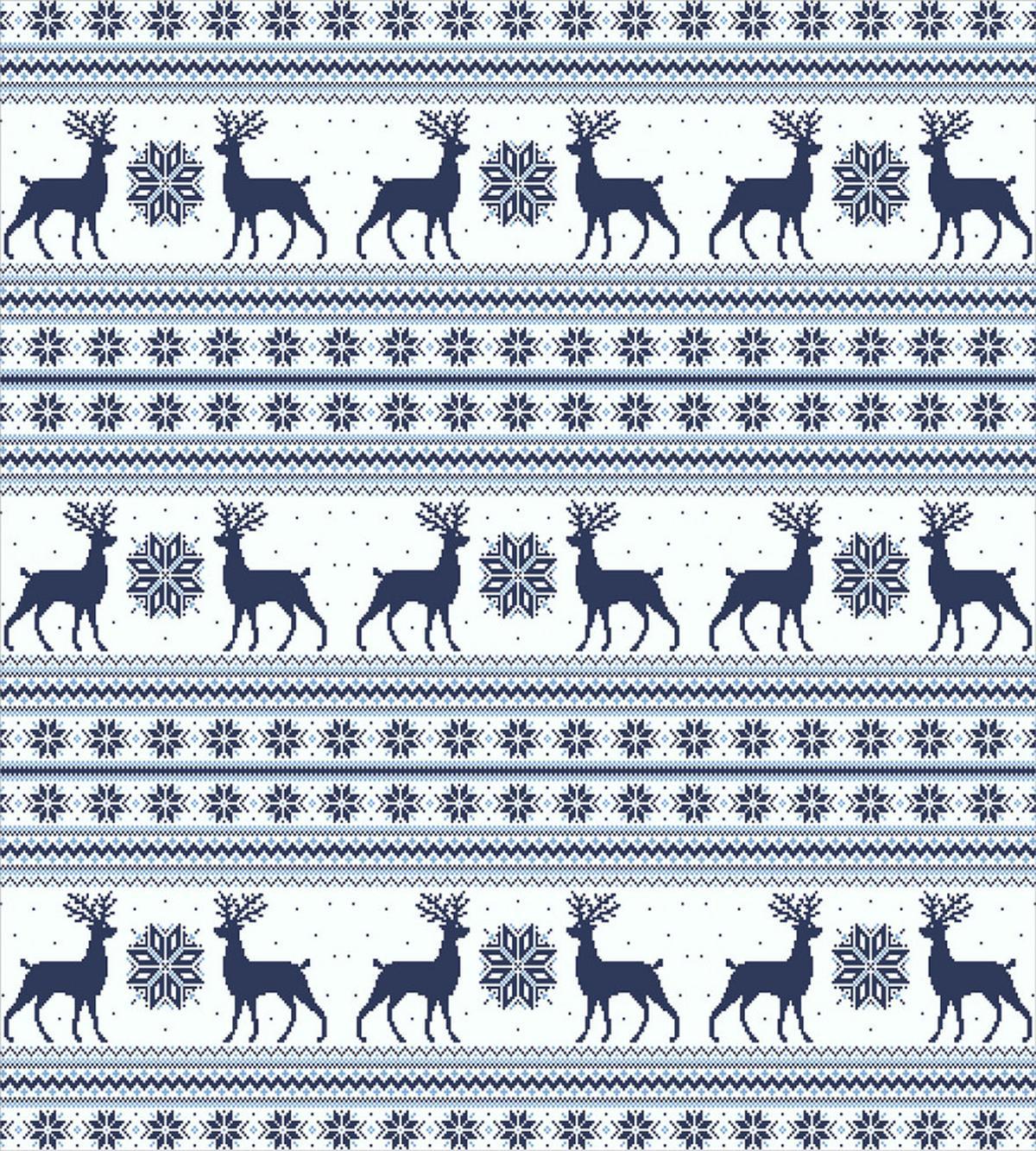 Pixel Art Style Reindeer — Pattern