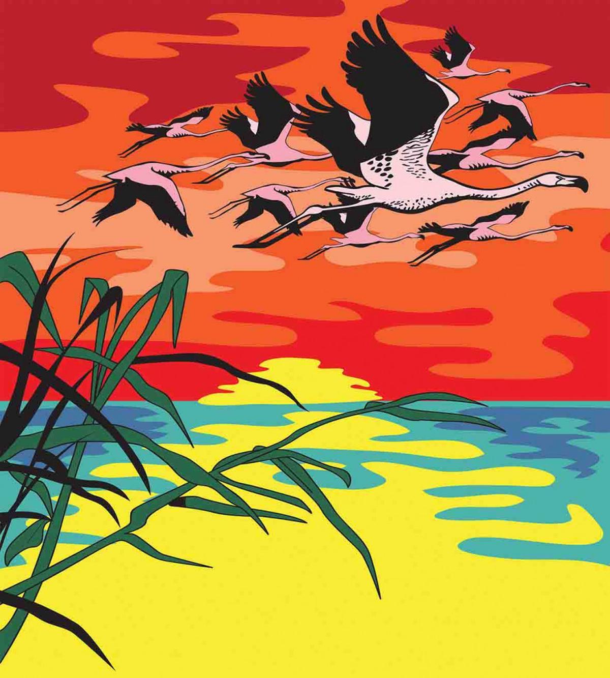 Birds in the Air Art — Pattern
