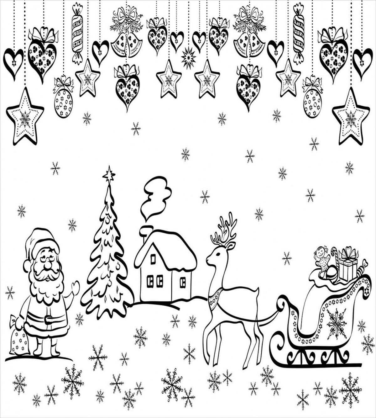 Tree Reindeer Santa — Pattern
