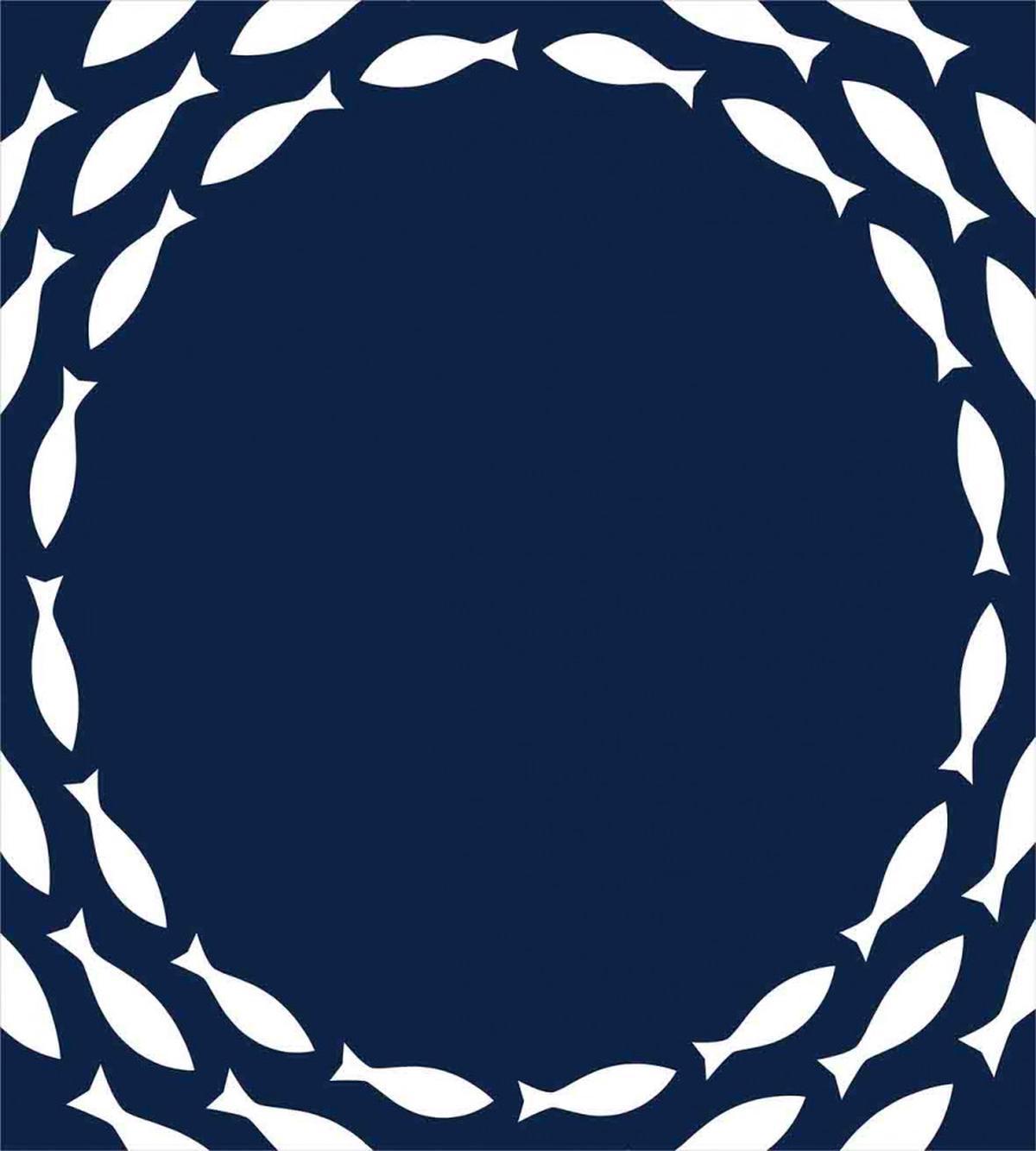 Ocean Navy Fish Circle — Pattern