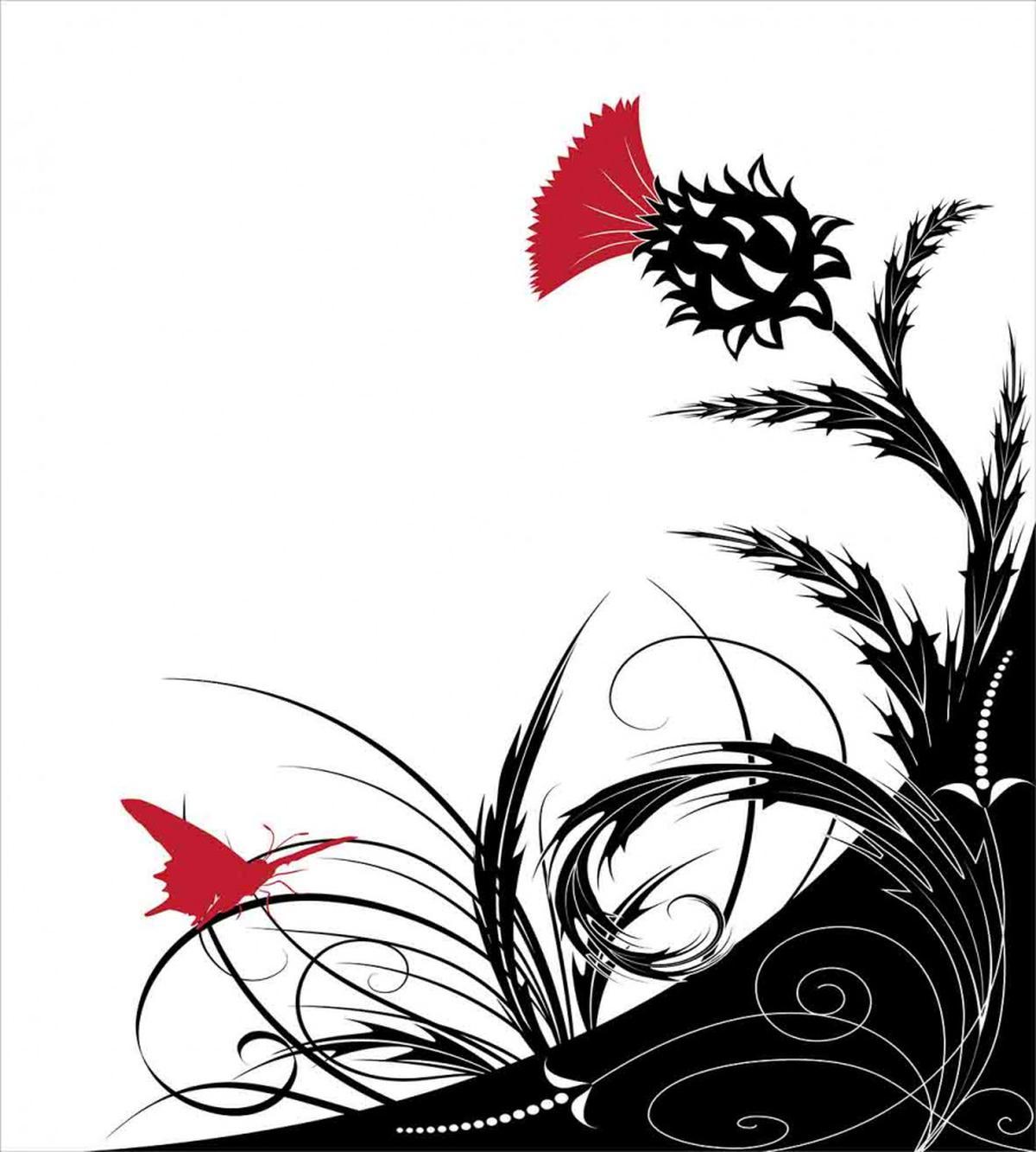 Floral Butterfly Motif — Pattern