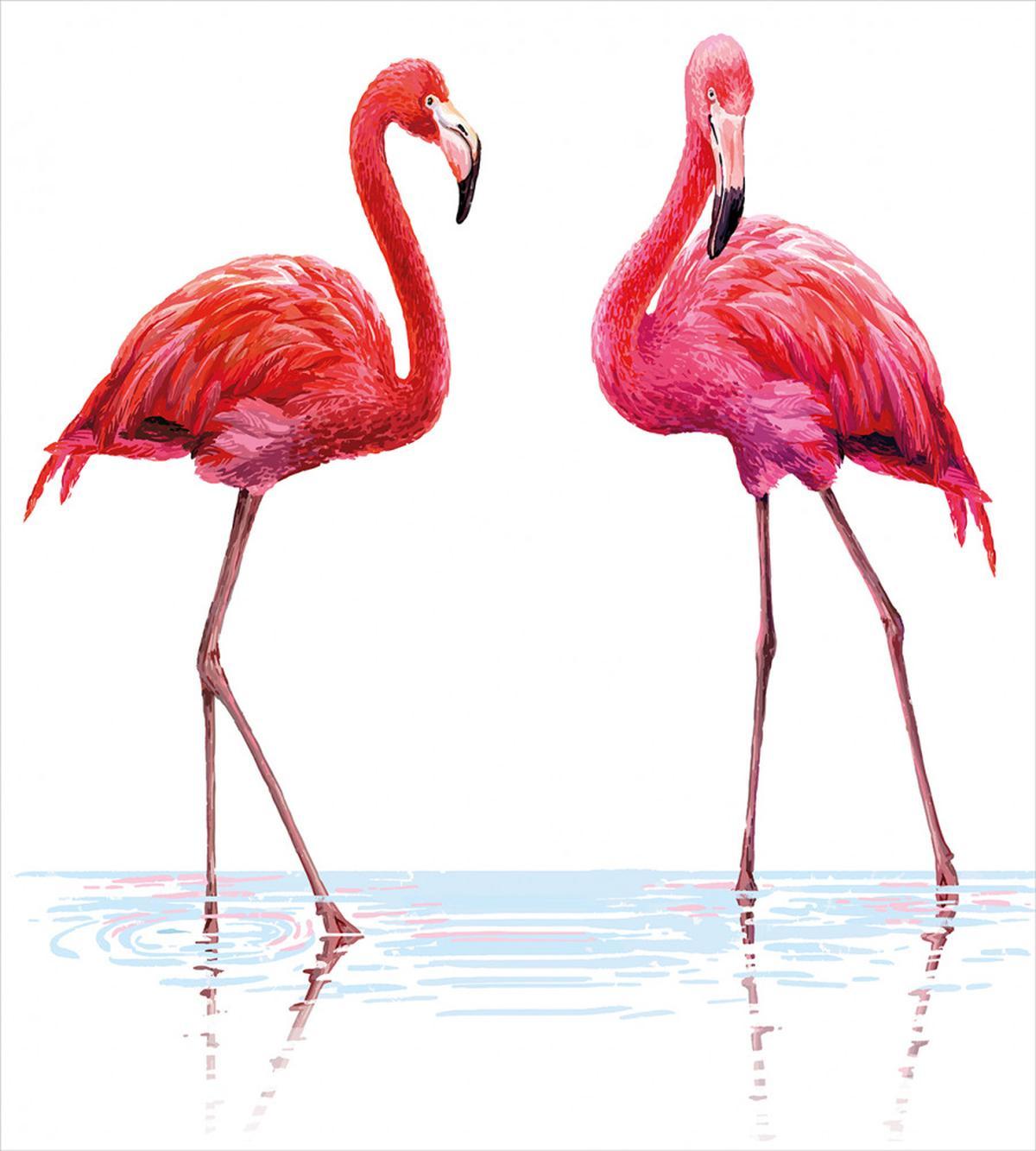 Exotic Flamingos on Sea — Pattern