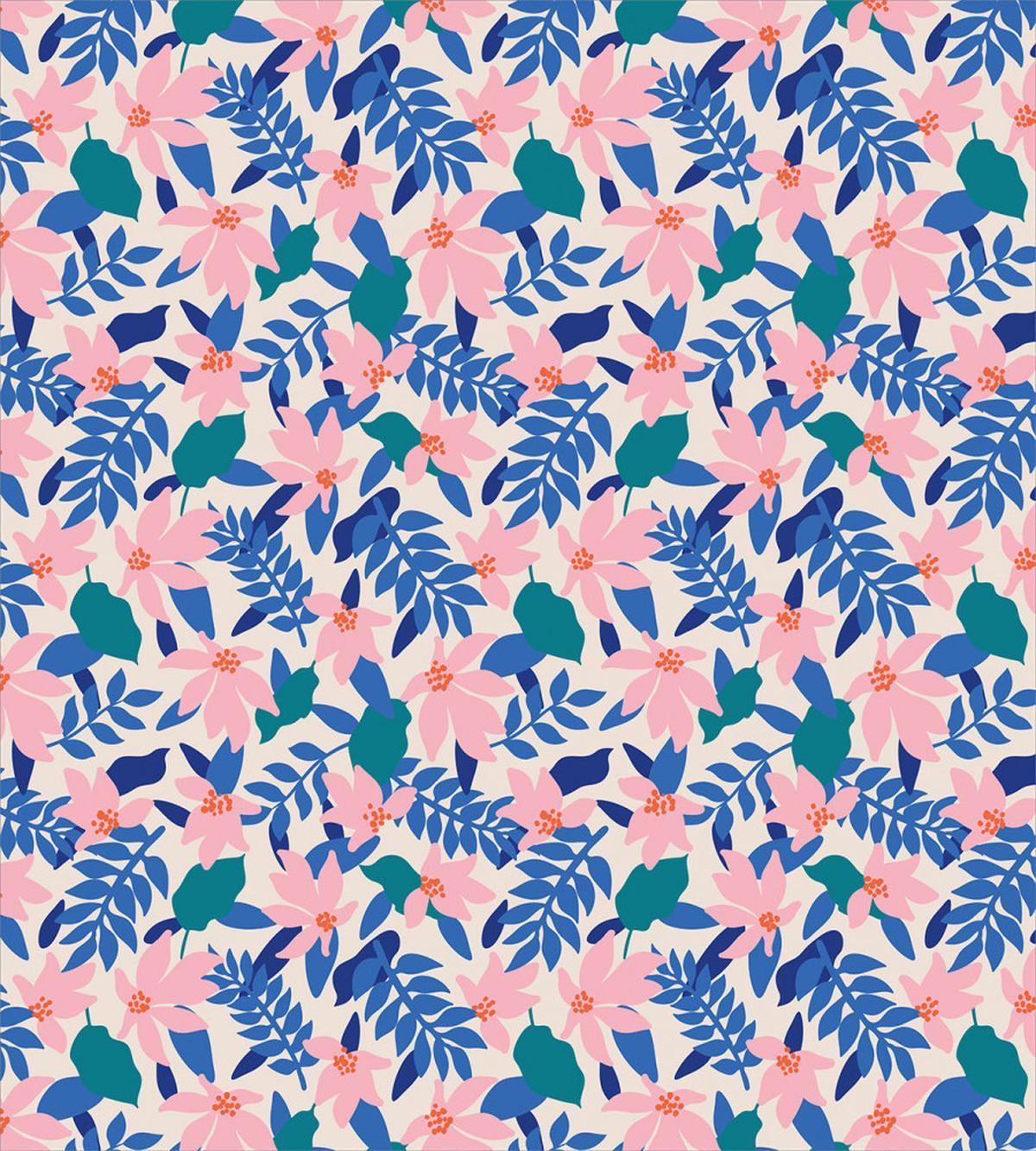 Soft Exotic Flower Leaves — Pattern
