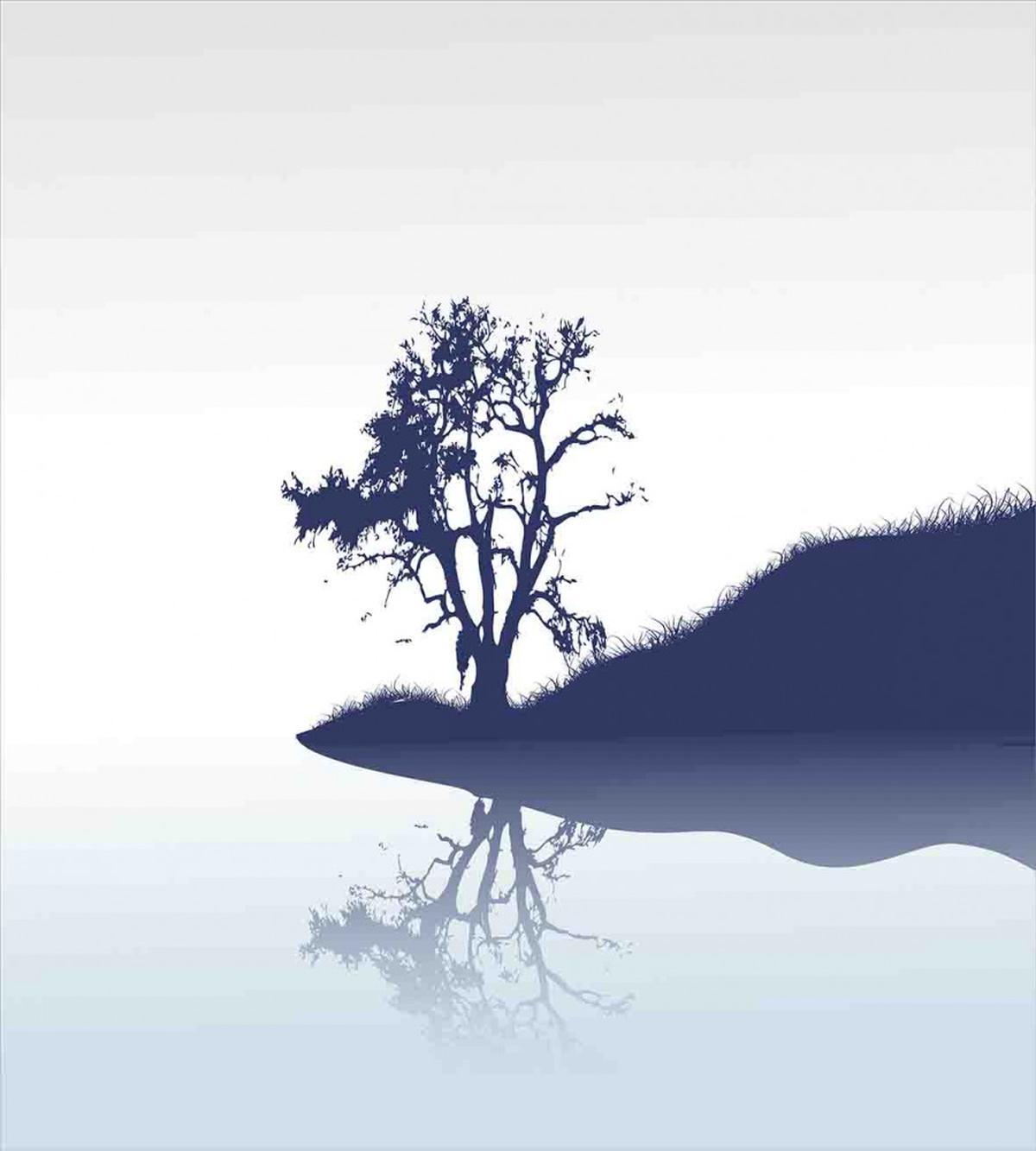 Lonely Tree by Lake — Pattern