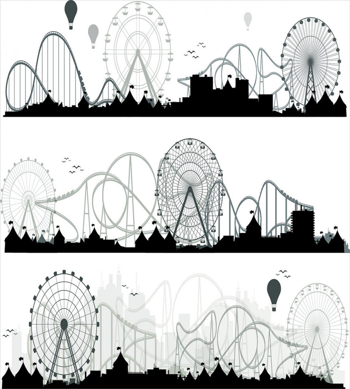 Modern Funfair View — Pattern