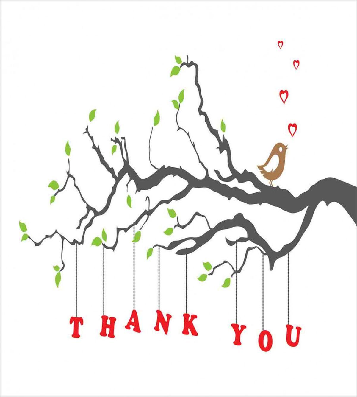Thank You Words Hearts — Pattern