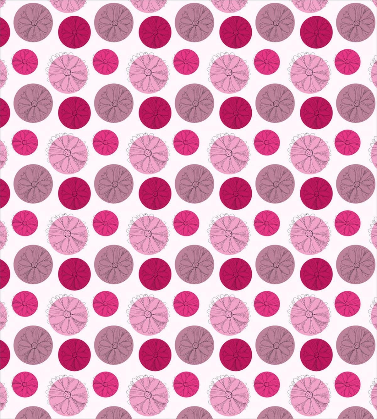 Flower Sketches over Dots — Pattern