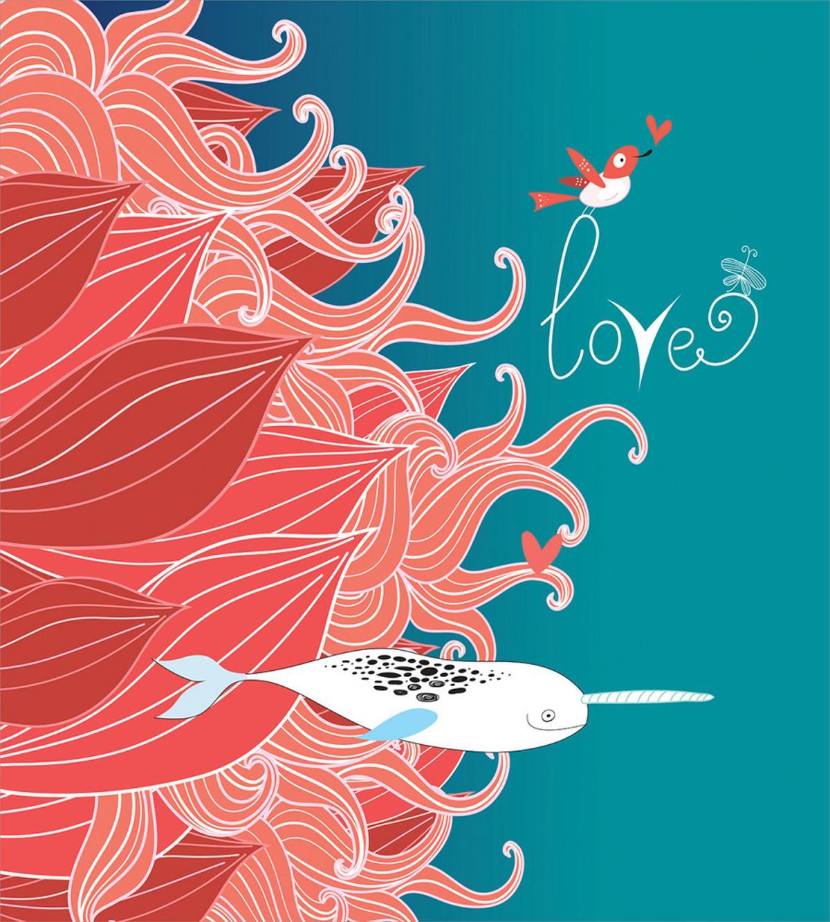Arctic Whale and Bird — Pattern