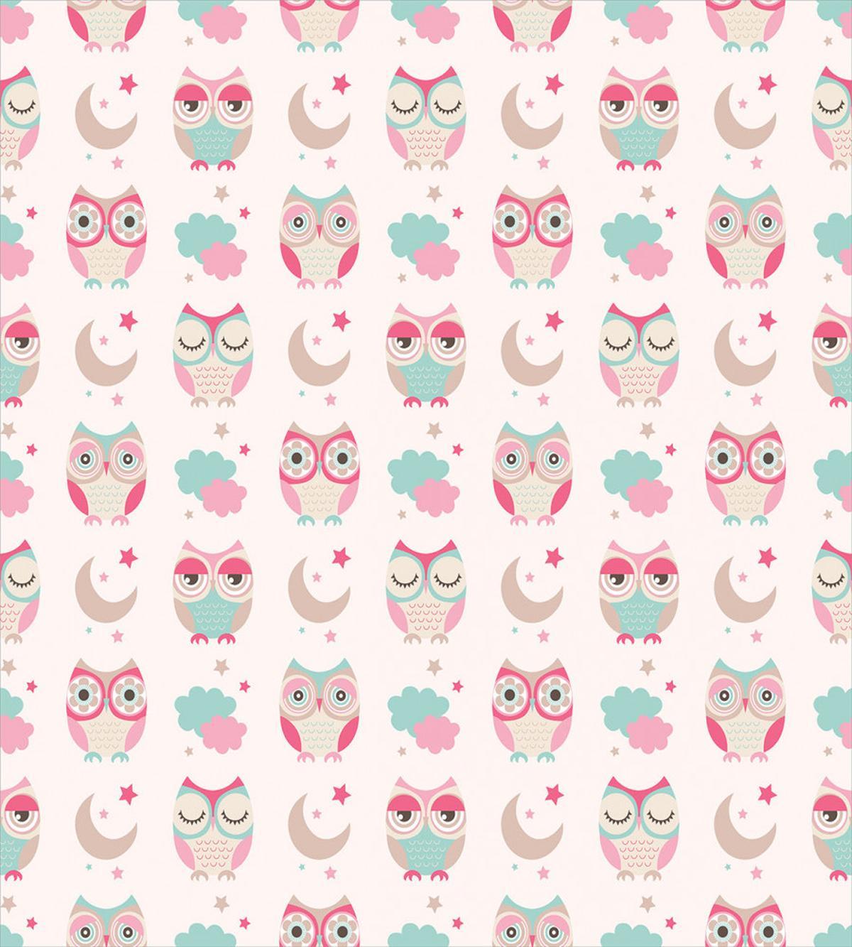 Birds Stars Moon Pastel — Pattern