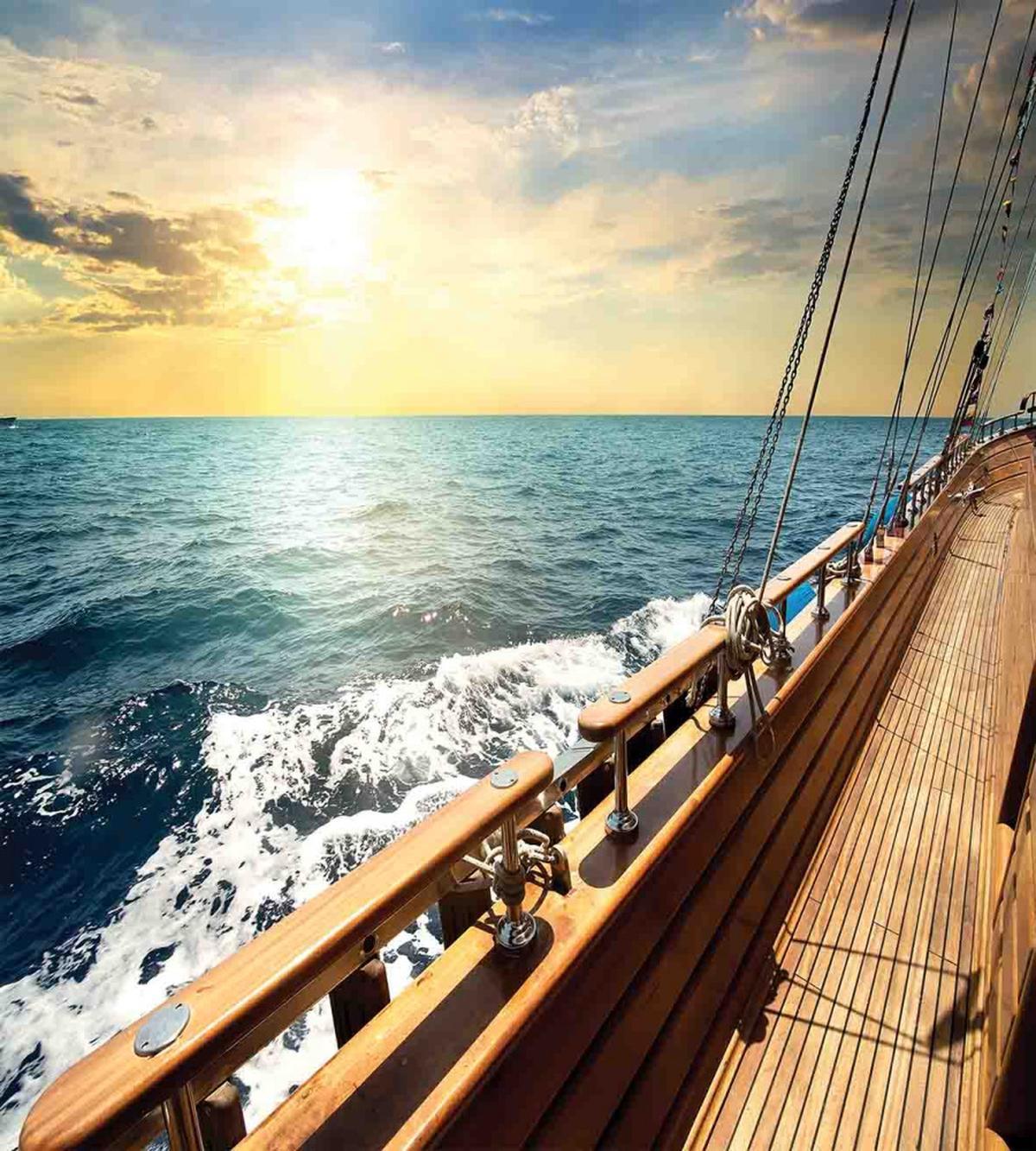 Sailboat Sunset Sea — Pattern
