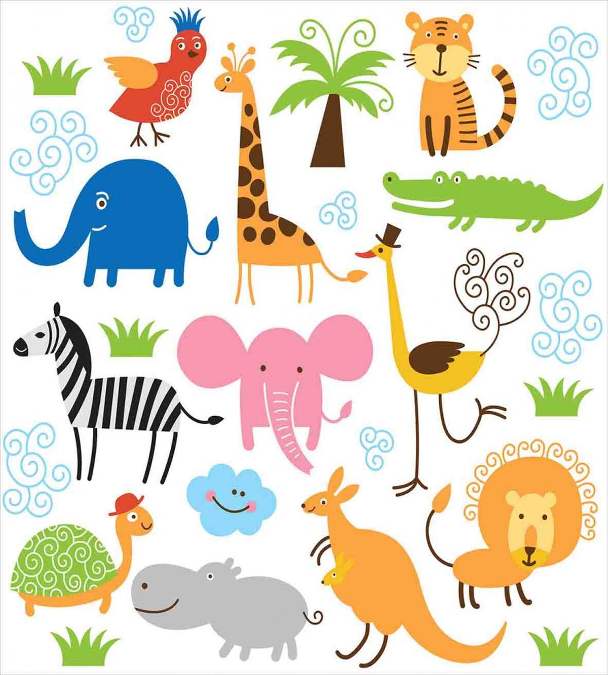Safari Giraffe Elephant — Pattern