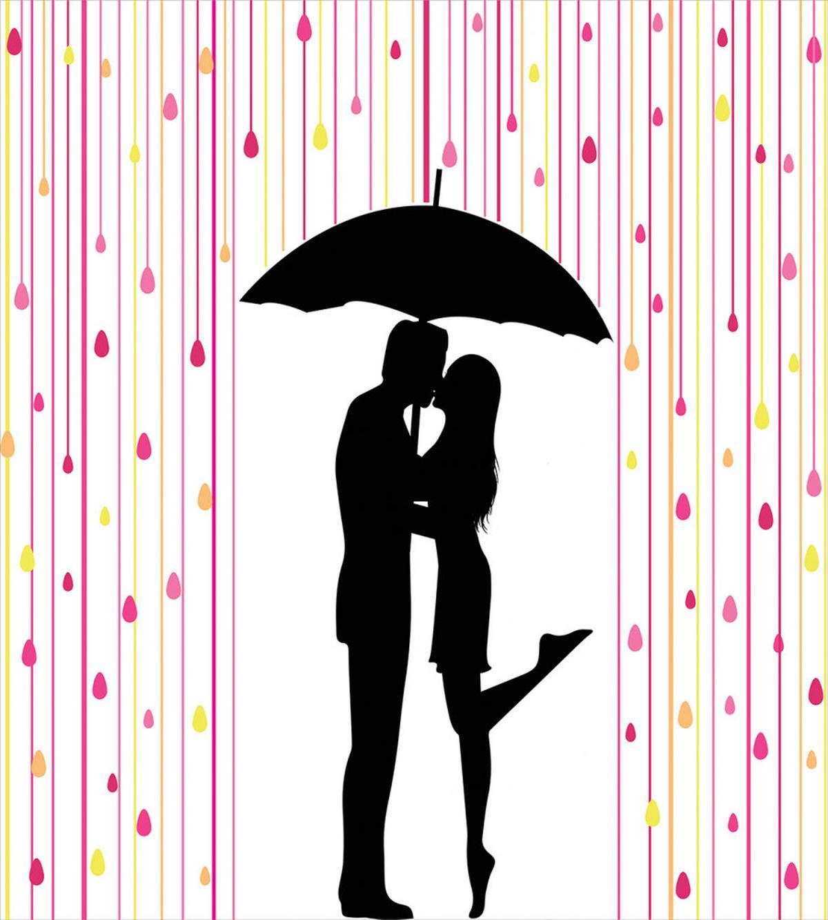 Couple Umbrella Romance — Pattern