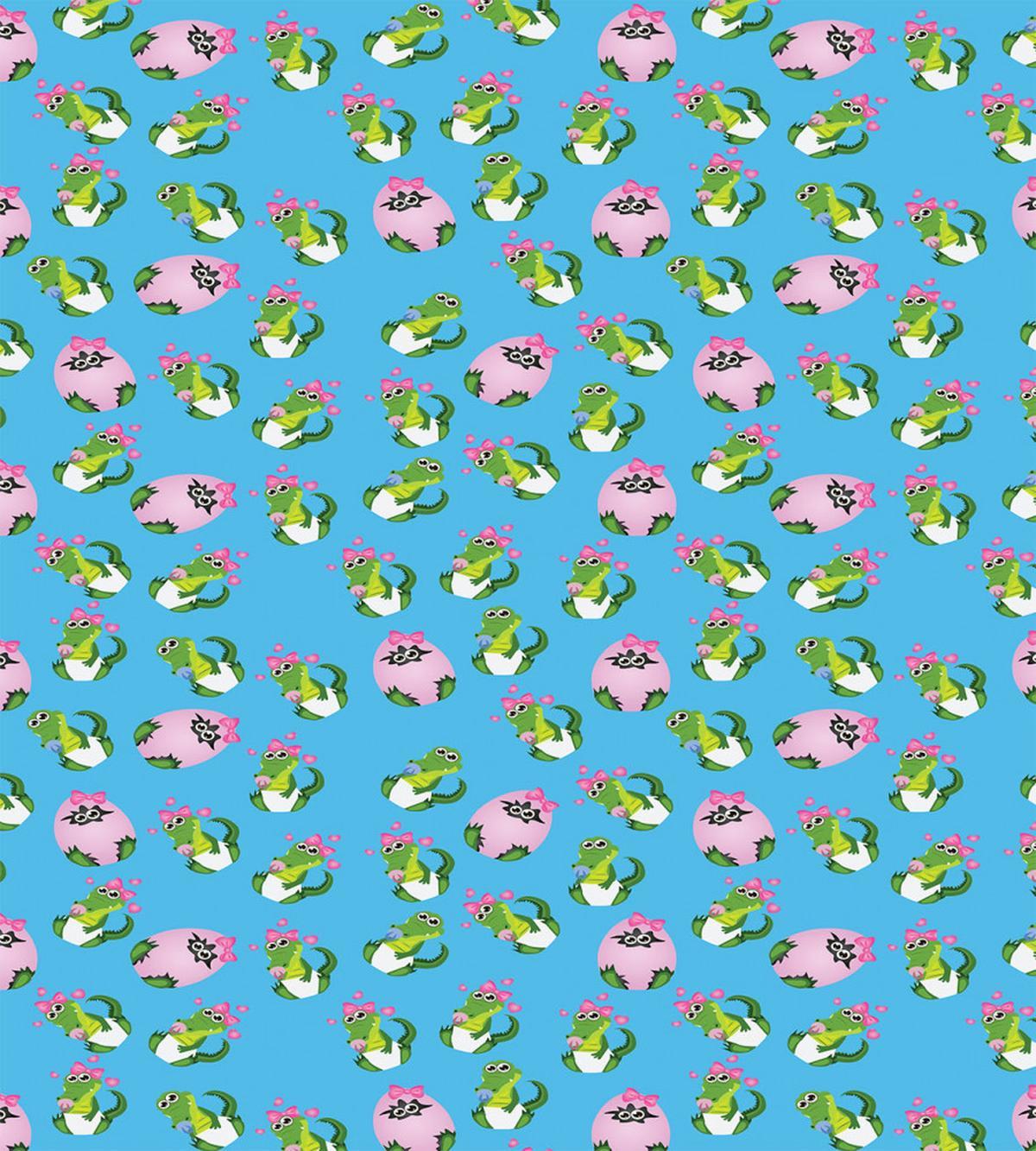 Cartoon Baby Crocodiles — Pattern