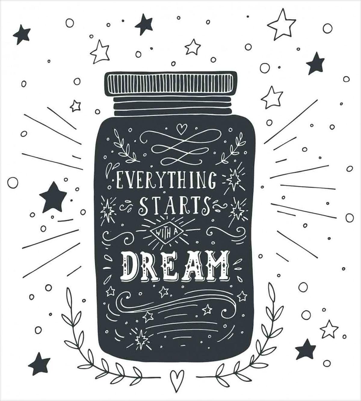 Saying on Jar with Stars — Pattern