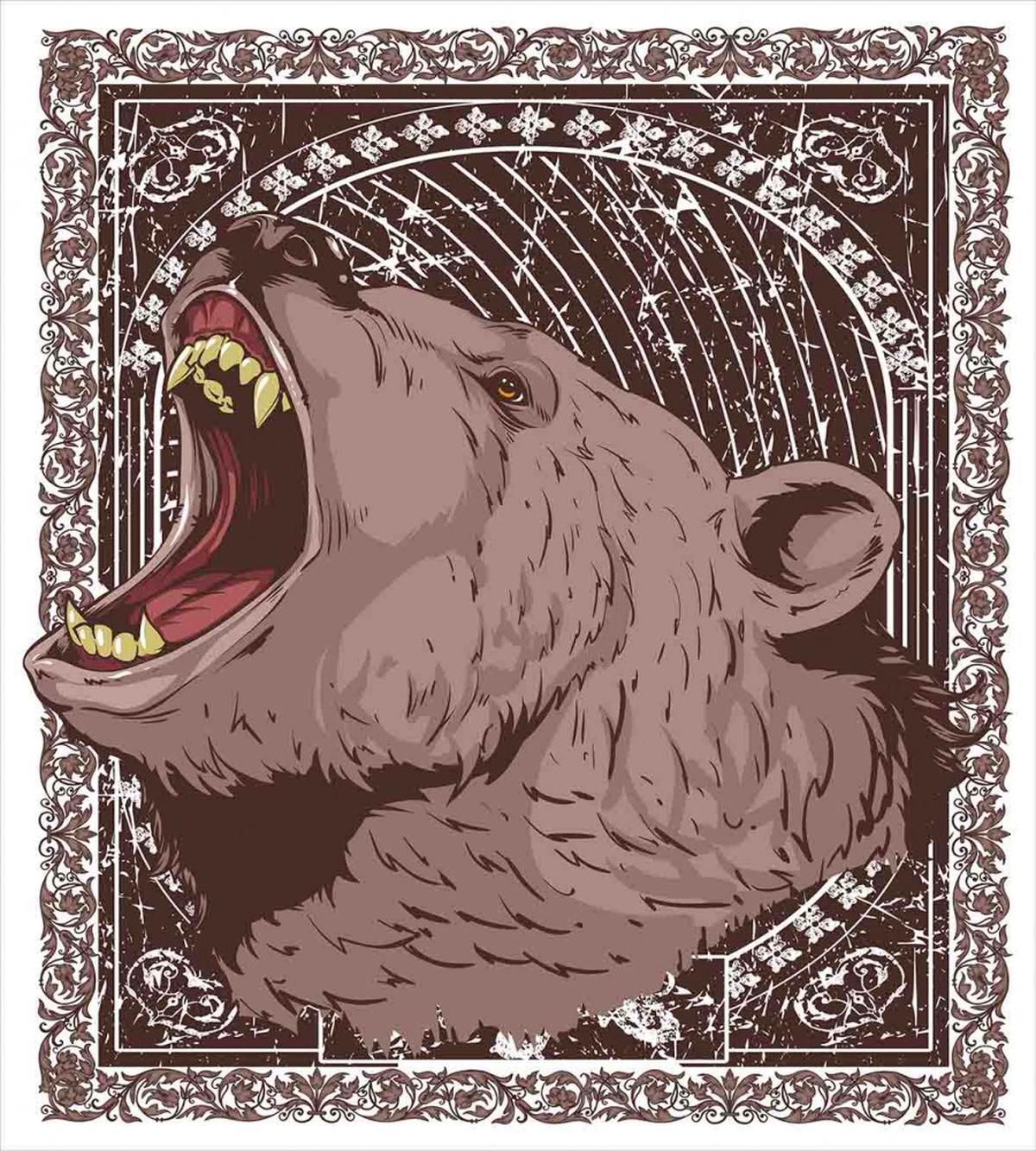 Growling Grizzly Bear — Pattern