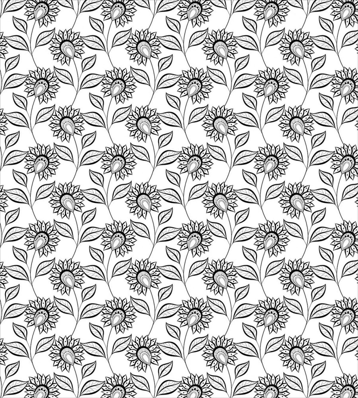 Outline Flowers Art — Pattern