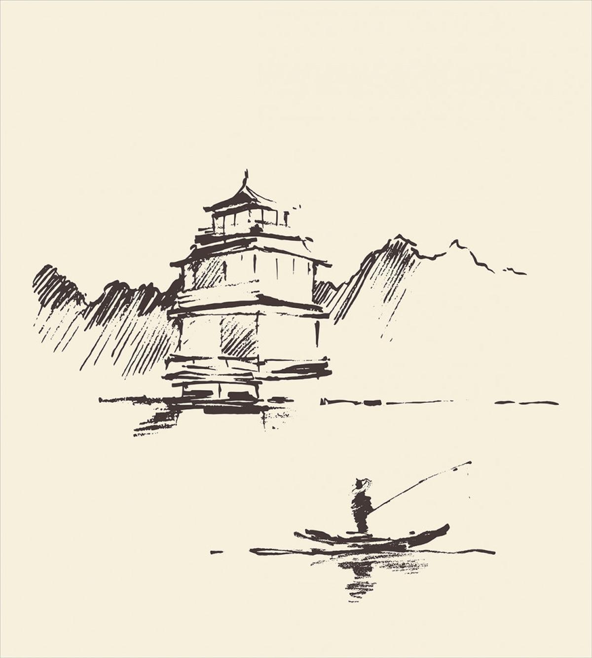 Pagoda Fisherman — Pattern