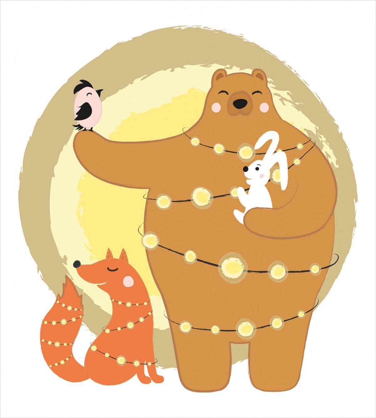Friends Rabbit Bird Fox — Pattern