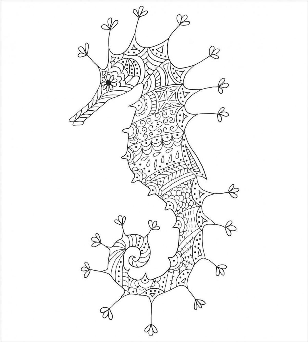 Seahorse Heraldic Art — Pattern
