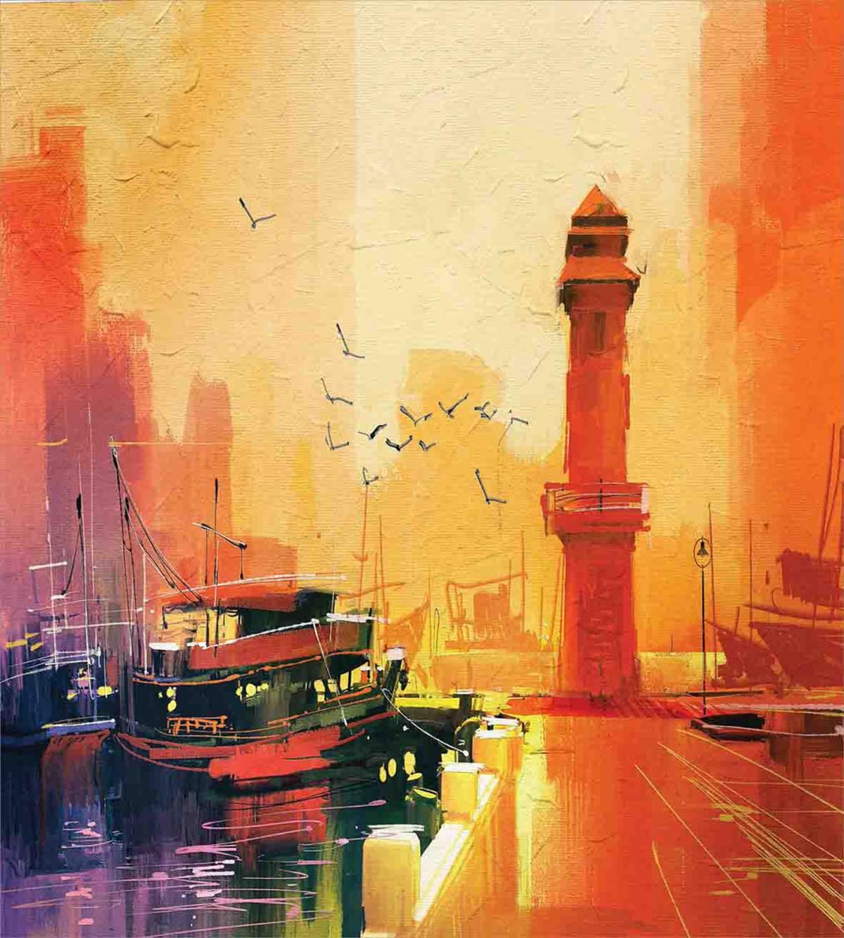 Sunset with Seagulls — Pattern
