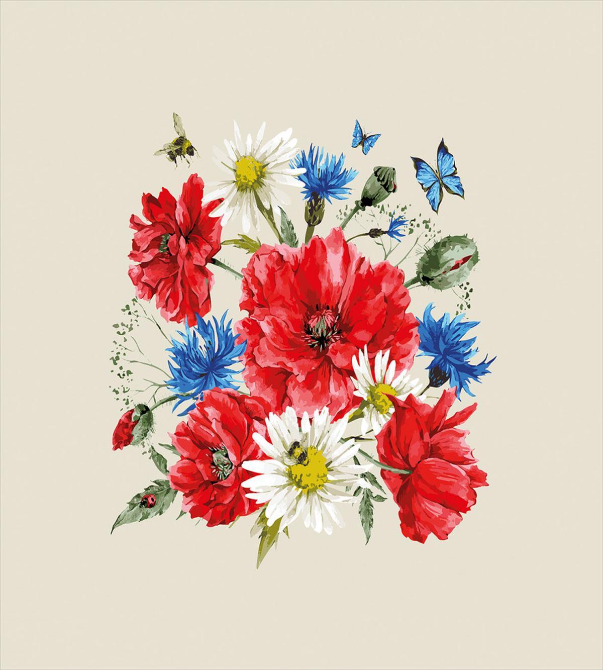 Vintage Poppies Daisy — Pattern