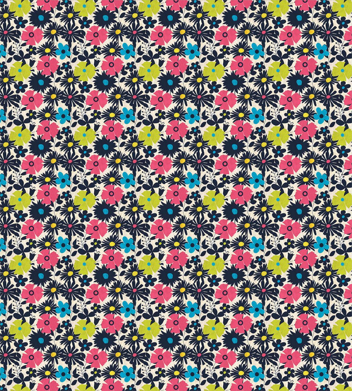 Abstract Grungy Flowers Art — Pattern