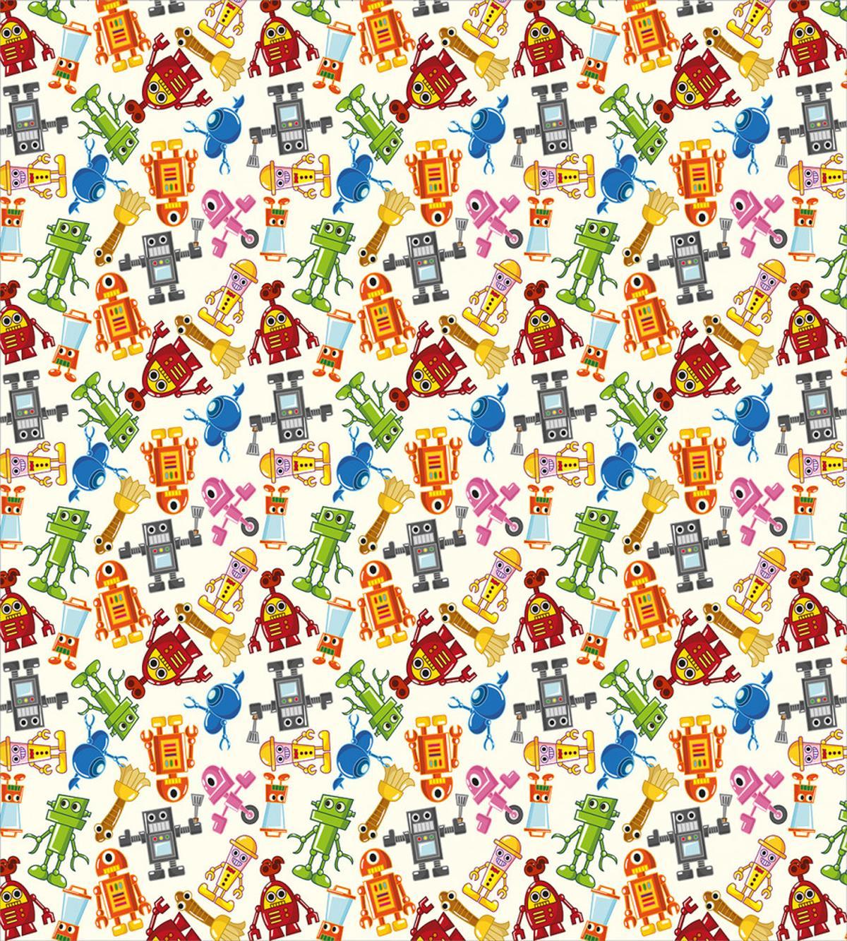 Boys Cartoon Robot Science — Pattern