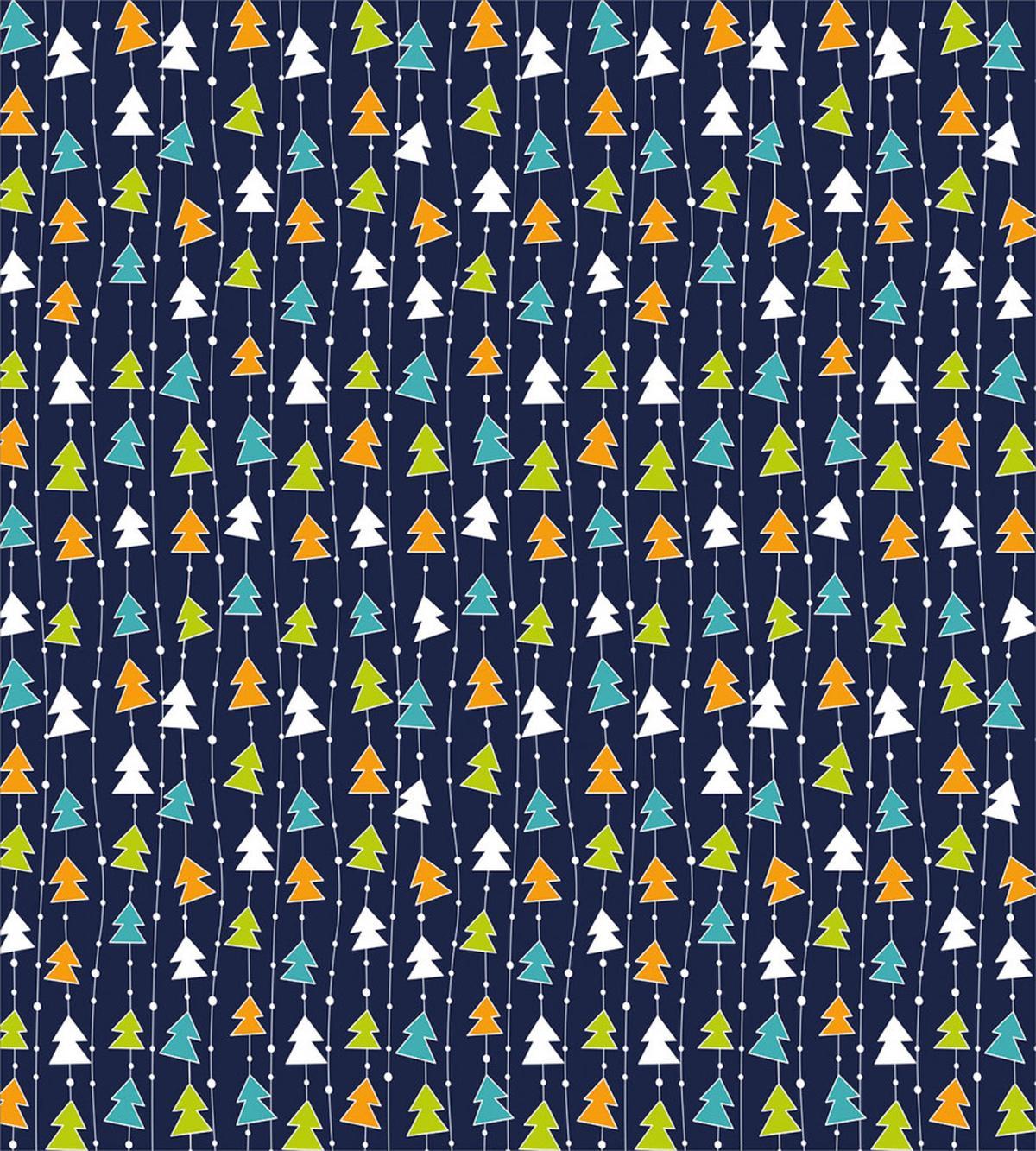 Colorful Xmas Pine Trees — Pattern