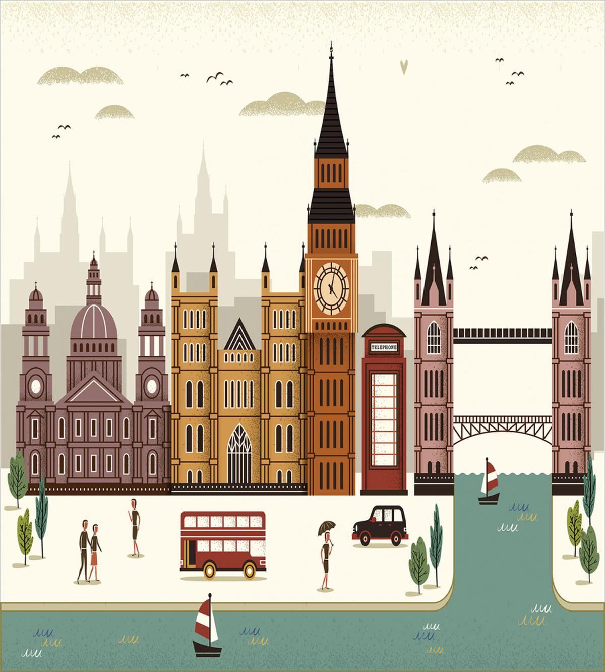 Travel Scenery Big Ben — Pattern