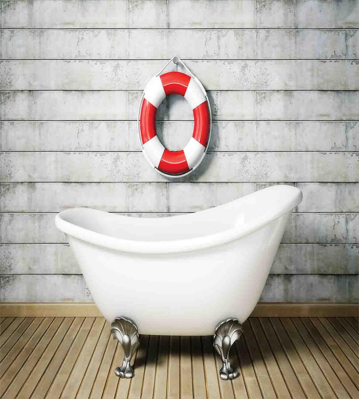 Grunge Wall Sailor Bath — Pattern
