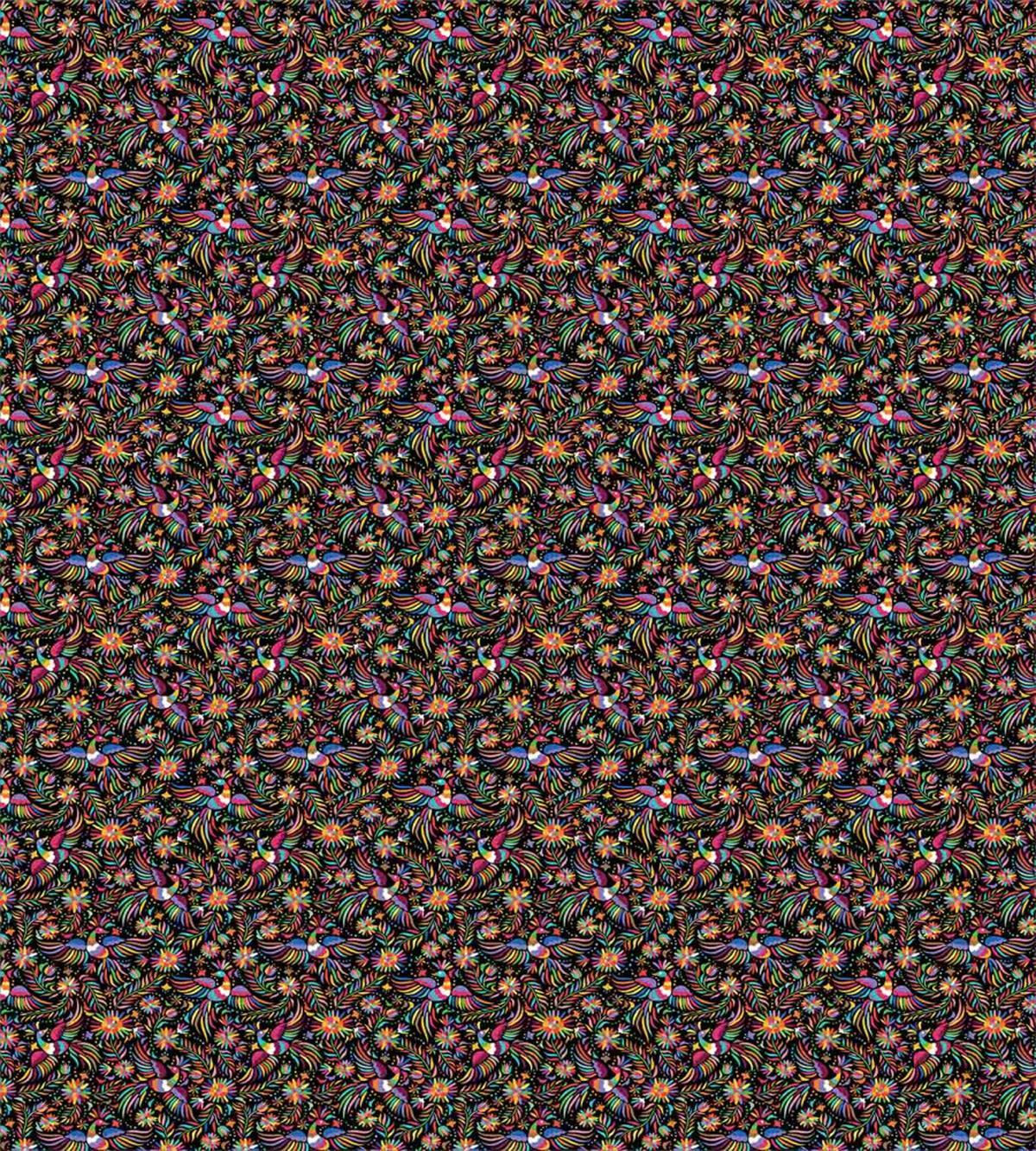 Abstract Flowers and Phoenix — Pattern