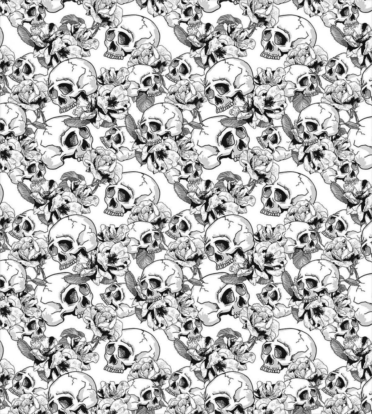 Sketch Dead Skull — Pattern