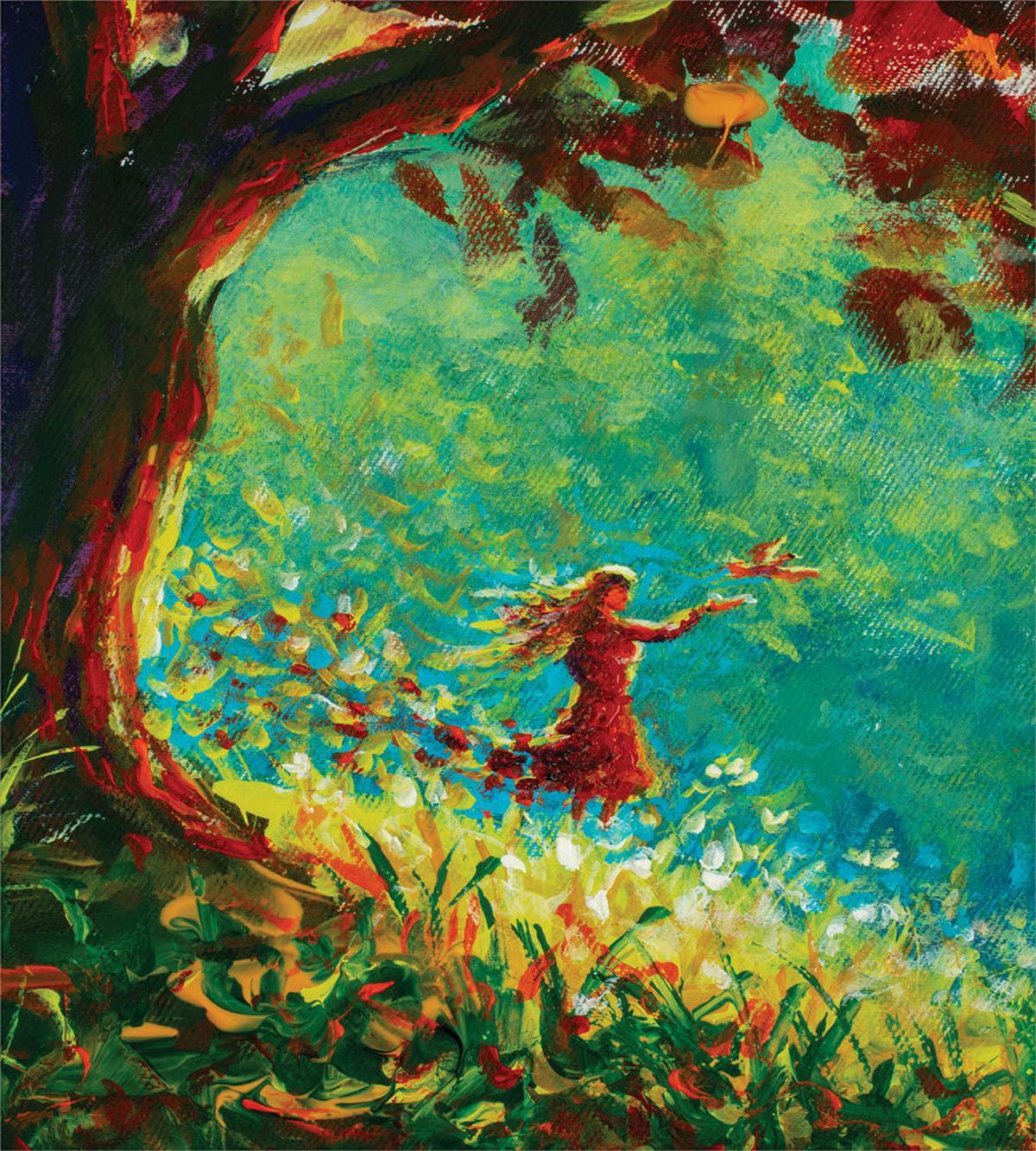Painting of a Forest Scene — Pattern