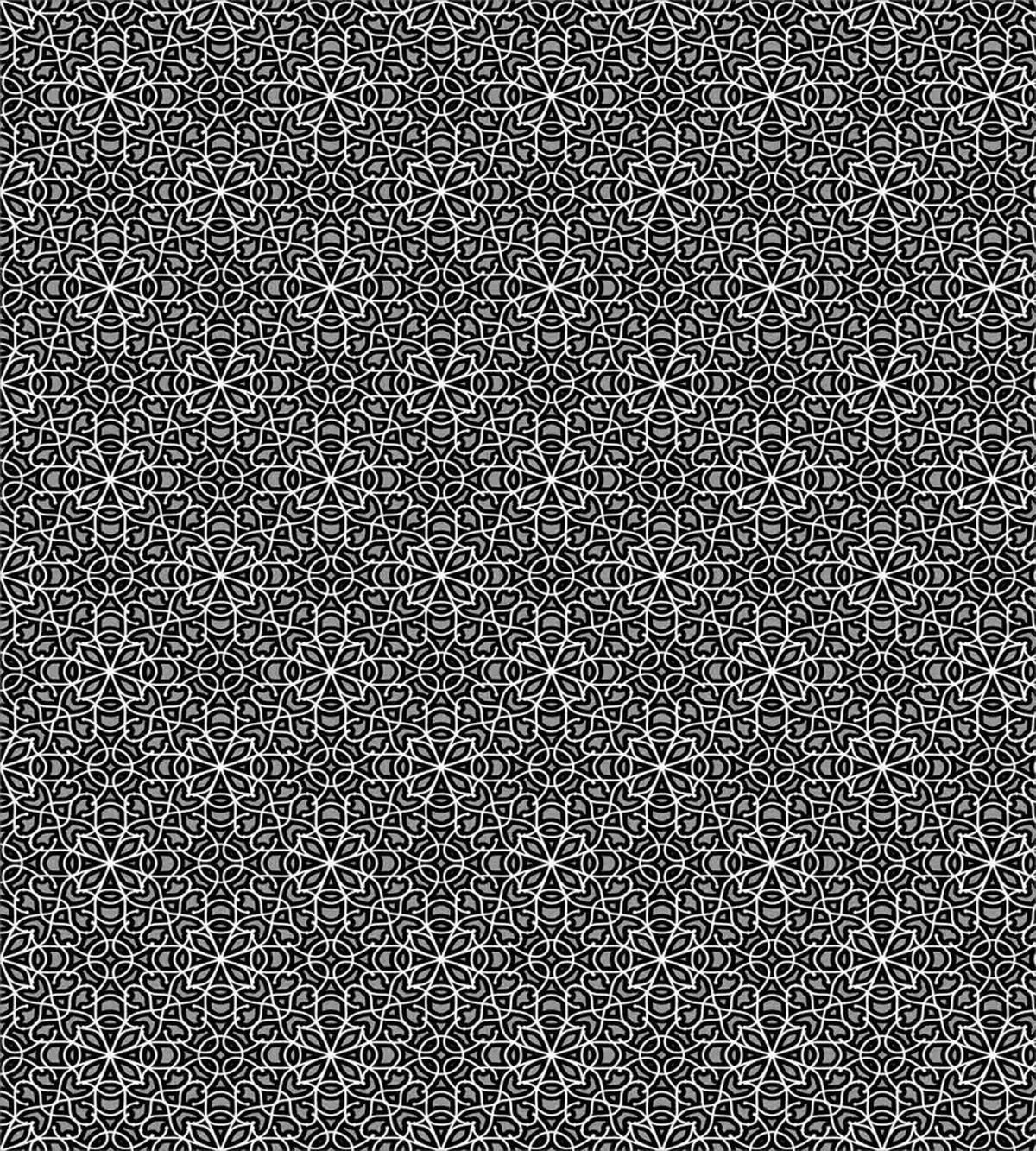 Greyscale Floral Lines — Pattern