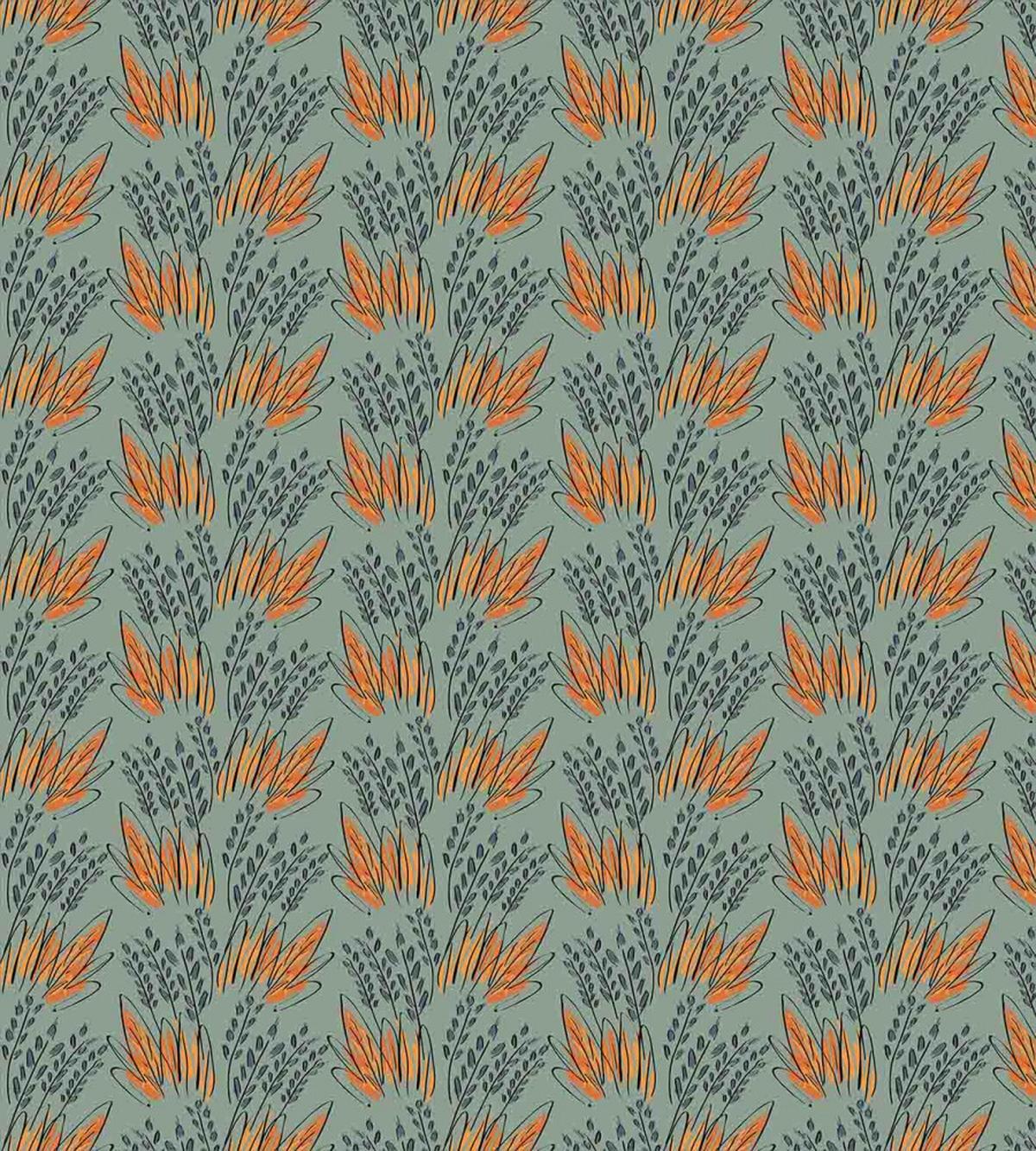 Sketched Rough Grass Herbs — Pattern