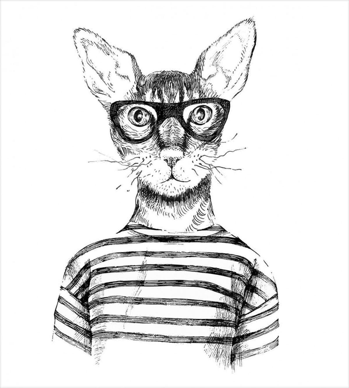 Hipster New Age Cat — Pattern